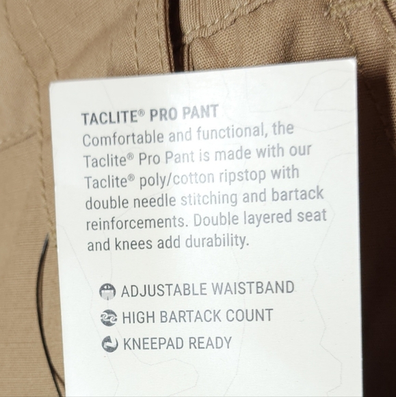 5.11 Taclite Pro Pants 36x30 Relaxed Fit Khaki Cargo Teflon - Picture 7 of 15